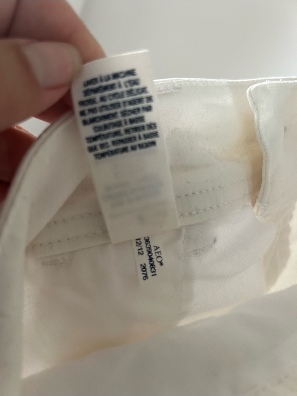 American Eagle Stretch White Pants Low Rise Straight Y2K Preppy Casual Women’s 2 - Picture 5 of 5
